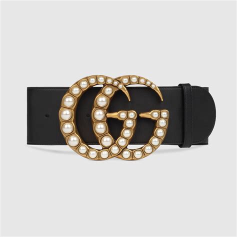 gucci pearl belt 80|tan Gucci belt women.